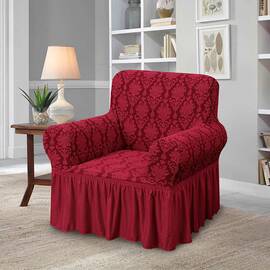 Чехол на кресло бордо жк Love you, Цвет: бордовый, Размер: чеxлы для кресел