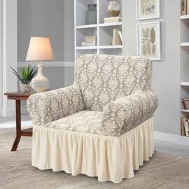 Чехол на кресло крем жк Love you, Цвет: кремовый, Размер: чеxлы для кресел