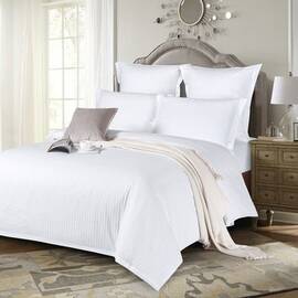 Постельное белье Love you страйп сатин 2шт(160х220) белый sw01, Размер: семейный 2шт(160x220), Основной цвет: белый