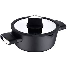 Каструля з кришкою Bergner Ion plus, 20 см (BG-35910-BK), Тип: каструля, Об'єм: 2 л, Колір: чорний