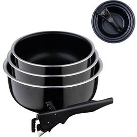 Набір ковшів з ручкою знімною Bergner Click & cook, 4 предмети (BG-31608-BK)