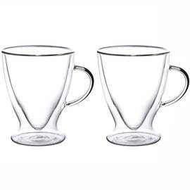 Набір чашок 300 мл з двошарового скла 2шт Kamille (9005)