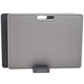 Набір обробних дощок (2 дошки + підставка) сірий 40x30x0,6см Kamille (10079)