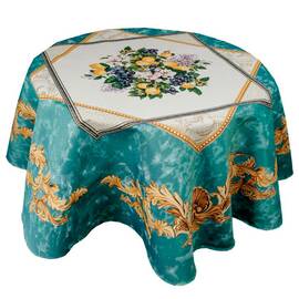 Скатерть круглая D-90 Verna Прованс (032743), Тип: скатерти, Цвет: зеленый, Форма скатерти: круглая, Размер: Ø90