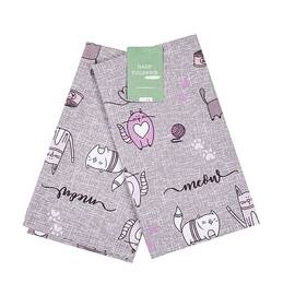 Набор полотенец Home Line 40Х60 -2 ШТ КІТ НА КУХНІ серо-сиреневое (175291), Цвет: сиреневый, Размер: 40x60