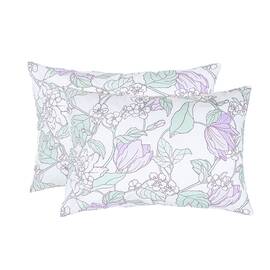 Наволочка бязева Home Line 50х70 (2 шт.) ВЕСНЯНИЙ ВЕЧІР лілово-ментолова (173845), Колір: зелений, Тип: наволочки, Розмір: 50x70