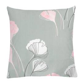 Наволочка бязева Home Line 70х70 ГІНКО БІЛОБА сіро-рожева (173852), Колір: сірий, Тип: наволочки, Розмір: 70x70