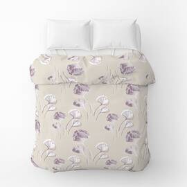 Підковдра бязевий Home Line 145х215 ГІНКО БІЛОБА бежево-ліловий (174447), Колір: бежевий, Тип: підковдри, Розмір: 143x215