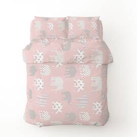 Підковдра бязевий Home Line 145х215 СЛОНІ рожевий (173784), Колір: рожевий, Тип: підковдри, Розмір: 143x215