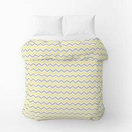 Підковдра бязевий Home Line 145х215 ЗІГ ЗАГ сіро-жовтий (165234), Колір: жовтий, Тип: підковдри, Розмір: 143x215