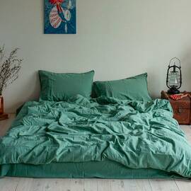 Постельное белье La Modno 2шт(160х220) STONEWASHED GRASS GREEN (200319), Размер: семейный 2шт(160x220), Основной цвет: зеленый