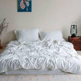 Постельное белье La Modno 160х220 STONEWASHED WHITE (200307), Размер: полуторный 160х220, Основной цвет: белый