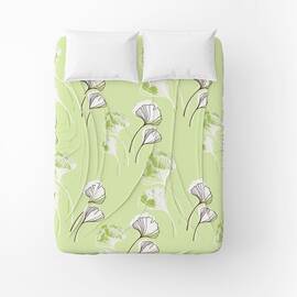 Простирадло бязеве Home Line 150х210 ГІНГО БІЛОБА салатова (155925), Колір: салатовий, Тип: простирадла, Розмір: 150x210