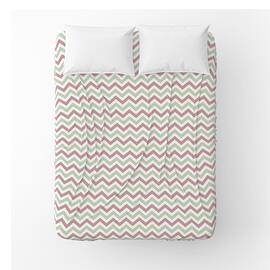 Простынь бязевая Home Line 150х215 ЗІГ ЗАГ лилово-зеленая (174752), Цвет: зеленый, Тип: простыни, Размер: 150x215