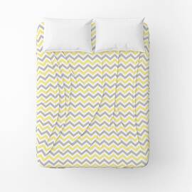 Простынь бязевая Home Line 150Х215 ЗІГ ЗАГ серо-желтый (165231), Цвет: желтый, Тип: простыни, Размер: 150x215