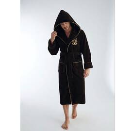 Халат мужской махровый NUSA ns 1300 kahve (l/xl) с капюшоном, Цвет: коричневый, Размер: L/XL