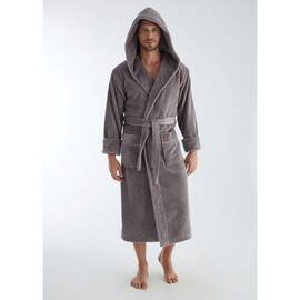 Халат мужской махровый NUSA ns 1335 taupe (3xl) с капюшоном, Цвет: бежевый, Размер: 3XL