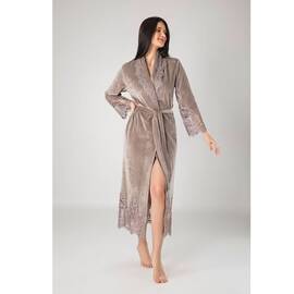 Халат велюровый женский NUSA ns 0383 bej (2xl), Цвет: бежевый, Размер: 2XL