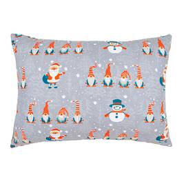 Подушка декоративна Home Line 35Х50 двостороння ГНОМИ сірий/оранжевий (178511), Колір: помаранчевий, Розмір: 35x50