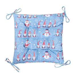 Подушка на стілець Home Line 40Х40 ГНОМИ синій/джинс двостороння (178514), Колір: блакитний, Розмір: 40x40