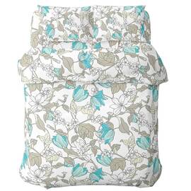 Полуторный комплект Home Line Бязь 145х214 (1 нав 50х70) ВЕСНЯНИЙ ВЕЧІР голубой (169930), Размер: полуторный 145х210, Основной цвет: голубой