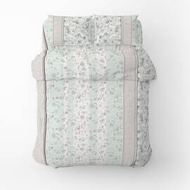 Полуторный комплект Home Line Бязь 145х214 (1 нав 50х70) ЗАТИШОК капучино-ментоловый (173537), Размер: полуторный 145х210, Основной цвет: коричневый