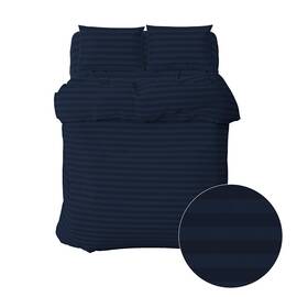 Постельное белье Home Line Сатин 160х220 страйп 2Х2 синий (169174), Размер: полуторный 160х220, Основной цвет: синий