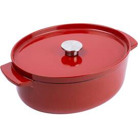 Гусятница чугунная с крышкой KitchenAid, 30 см 5,6 л, красная (CC006063-001)