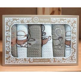 Кухонные вафельные полотенца 40х60 6шт. Nilteks (19998)