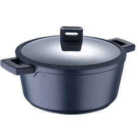 Каструля з кришкою MasterPro Indigo, 28 см 3 л (BGMP-7980), Тип: каструля, Об'єм: 6 л, Колір: чорний