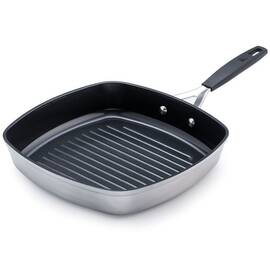 Сковорода гриль MasterPro Smart, 28х28 см (BGEU-3771), Колір: срібний, Тип: сковорода гриль, Форма: квадратна, Діаметр (см): 28