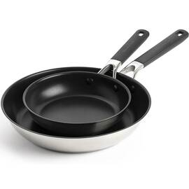 Набор сковородок KitchenAid CSS, 20+28 см с керамическим покрытием (CC005706-001), Цвет: черный, Тип: набор сковородок, Форма: круглая, Диаметр (см): 20/28