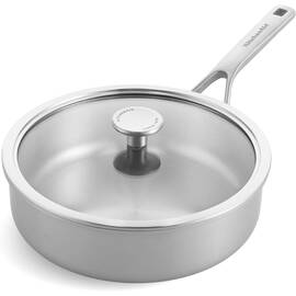 Сотейник с крышкой KitchenAid MSS, 24 см 3,1 л (CC003251-001), Цвет: серебряный, Тип: сотейник, Форма: круглая, Диаметр (см): 24