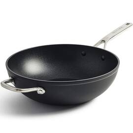 Вок KitchenAid FHA, 30 см с керамическим покрытием (CC005696-001), Цвет: черный, Тип: сковорода вок, Форма: круглая, Диаметр (см): 30