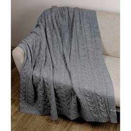 Плед 130х170 Hit Kosa-01 серый Прованс (033721), Цвет: серый, Размер: 130x170