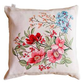 Наволочка декоративная 45х45 Квіти в рамці Гуси Прованс (034209)
