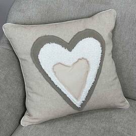 Подушка декоративна 45х45 Серце триколірне Прованс (033342)