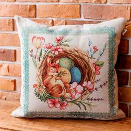 Наволочка декоративная 45х45 Зайчик в кошику Злагода Прованс (034252)