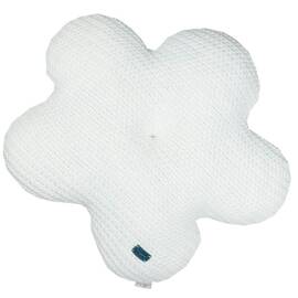 Подушка в'язана декоративна Квіточка 40 см Молочна Прованс (033713), Колір: кремовий, Розмір: Ø 40