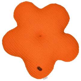 Подушка в'язана декоративна Квіточка 40 см Помаранчева Прованс (033715), Колір: помаранчевий, Розмір: Ø 40