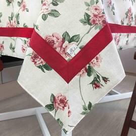 Скатерть с кантом 136х180 Глорія Квіти Прованс (014646), Тип: скатерти, Цвет: розовый, Форма скатерти: прямоугольная, Размер: 136x180