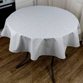 Скатерть пятноустойчивая Симфони D-180 Айс Вензель Прованс (033850), Тип: скатерти, Цвет: серый, Форма скатерти: круглая, Размер: Ø180