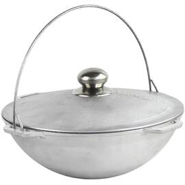 Казан алюминиевый с дужкой и крышкой 4 л Азія Brizoll (11-004-1), Объем казана: 4 л, Наличие крышки: с алюминиевой крышкой