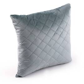 Подушка 40х40 декоративна велюрова Dark Grey ромб Руно (311.55_Dark Grey ромб), Колір: антрацитовий, Розмір: 40x40