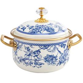 Каструля емальована BUTTERFLY Elmani з кришкою 1,5 л, 14 см (763-026), Тип: каструля, Об'єм: 1,5 л, Колір: синій