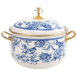 Каструля емальована BUTTERFLY Elmani з кришкою 2,1 л, 16 см (763-027), Тип: каструля, Об'єм: 2,1 л, Колір: синій