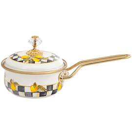 Ківш емальований SICILY Elmani з кришкою 0,9 л (763-037), Тип: ківш, Об'єм: 0,9 л, Колір: жовтий