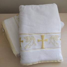 Крыжма полотенце для крещения 70x140 золото Zeron (16519), Цвет: золотой, Размер: 70x140