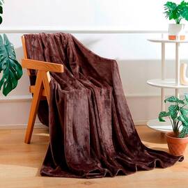 Плед флисовый 150х200 коричневый Love you, Цвет: коричневый, Размер: 150x200