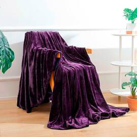 Плед флисовый 150х200 фиолетовый Love you, Цвет: фиолетовый, Размер: 150x200